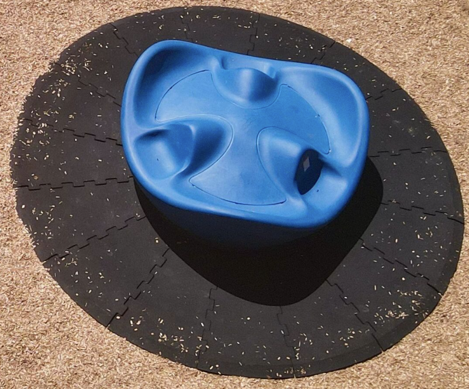 14ft Diameter Spinner Mat on a Playground