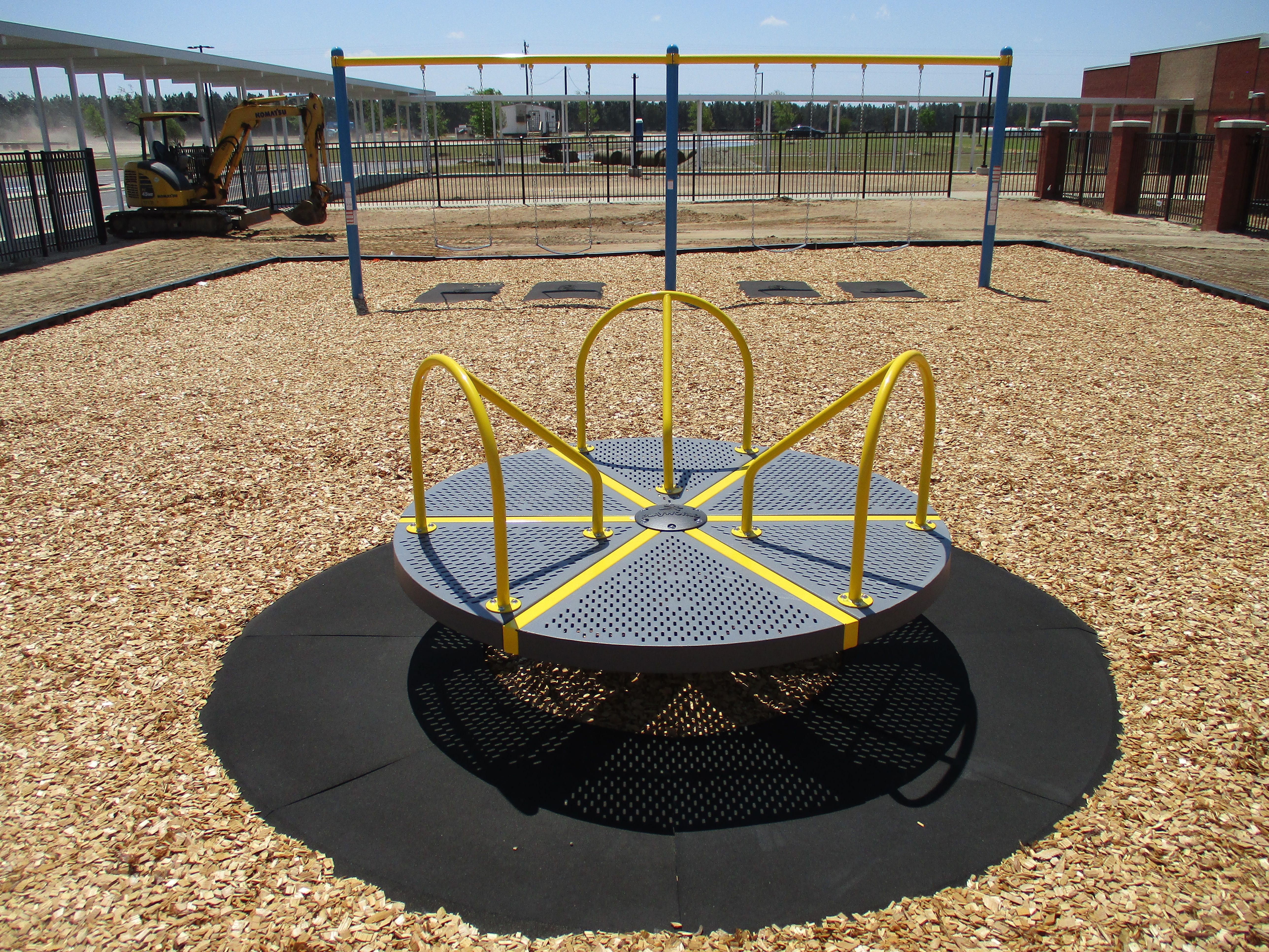 10ft Diameter Spinner Mat Around in a Playground