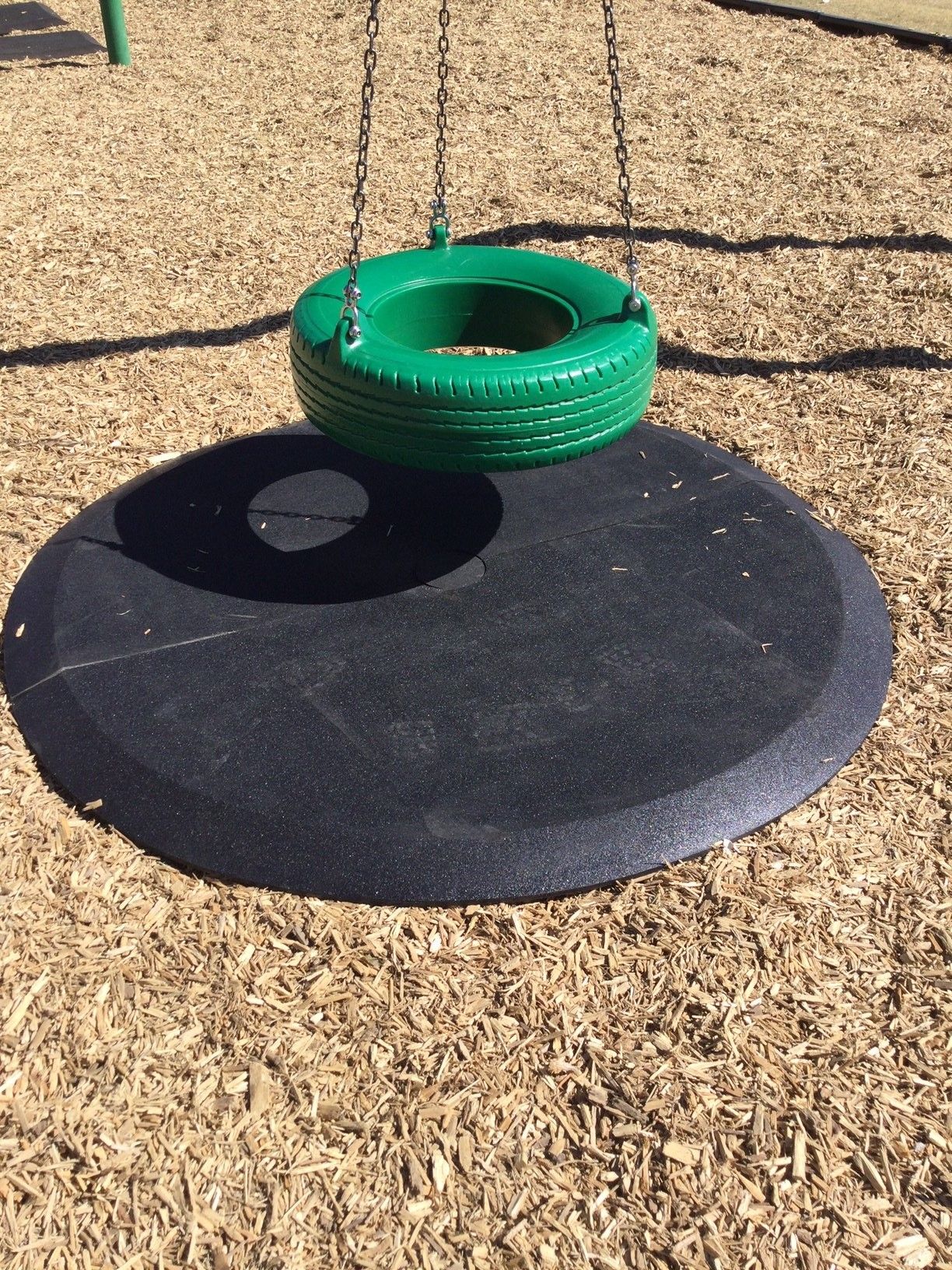 6ft Spinner Mat Under a Tire Swing