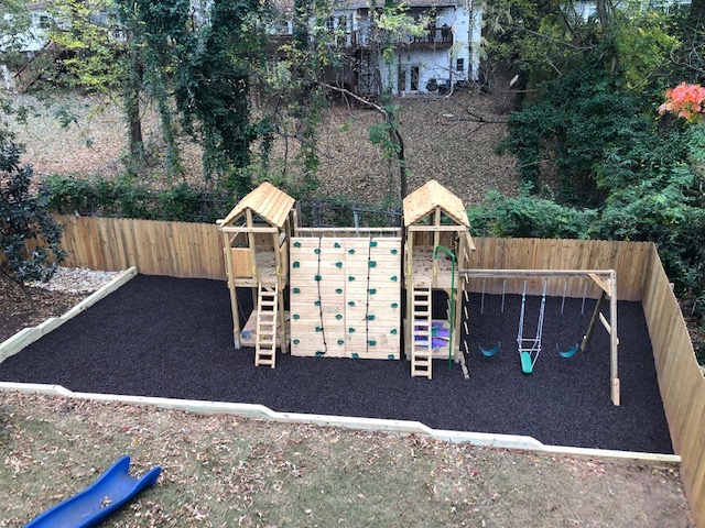 Black Rubber Mulch Playground
