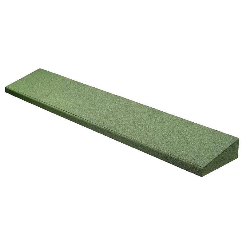 green rubber playground tile edge