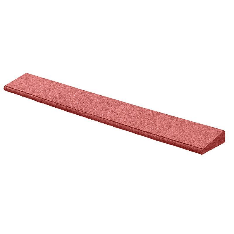 red rubber playground tile edge