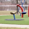 4ft Diameter Spinner Wear Mat on Playground