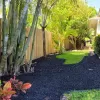 Black Rubber Mulch Fence Edging