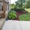 Red Rubber Mulch Garden Bed