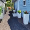 Black Rubber Mulch Sideyard