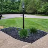 Black Rubber Mulch Landscape Bed