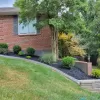 Black Rubber Mulch Landscape Bed