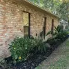 Back Rubber Mulch Sideyard Landscaping