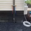 Shower with Rubber Mulch Flooring