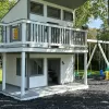 Playground House with Rubber Mulch Surfacing