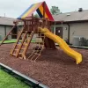 AFTER - Playground Makeover With Red Rubber Mulch