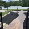 Black Rubber Mulch Backyard Landscaping