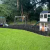 Black Rubber Mulch Play Area with Fencing