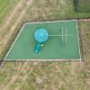 Playground with Green Rubber Mulch Birdseye View