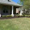 Front Landscaping Beds with Rubber Mulch
