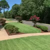 Red Rubber Mulch Landscape Front Yard