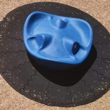 14ft Diameter Spinner Mat on a Playground