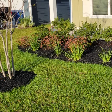 Flower Beds with Rubber Mulch