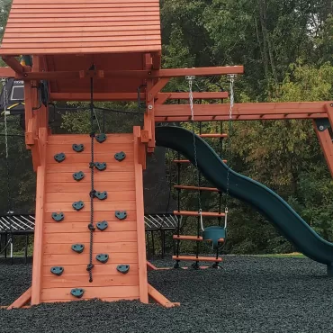 Large Playground With Rubber Mulch