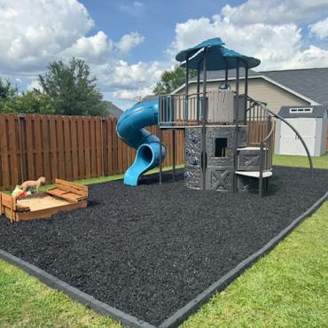 Black Rubber Mulch Playground Ground Covering Black Rubber Mulch Playground Ground Covering