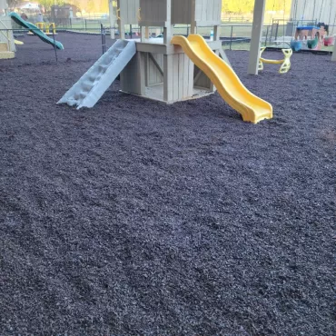 Church playground commercial rubber mulch project
