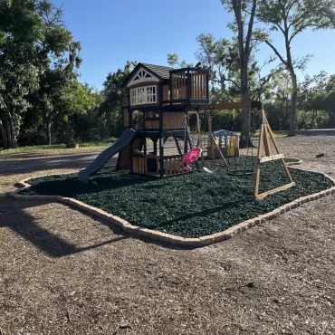 Green Rubber Mulch for Playground