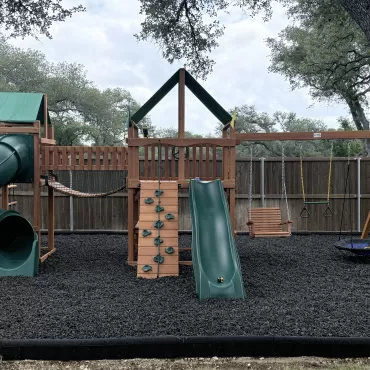 Playground with Natural Rubber Mulch