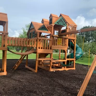 HOA Playground with Brown Rubber Mulch