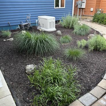 Brown Rubber Mulch Entry Garden