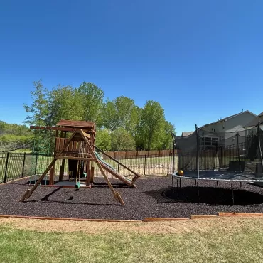 Brown Rubber Mulch Playscape