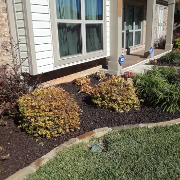 Brown Rubber Mulch Landscaping Replaced Wood Mulch
