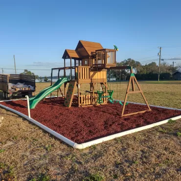 Red Rubber Mulch Playground