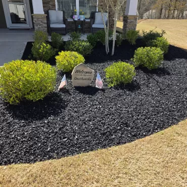 Black Rubber Mulch Landscaping
