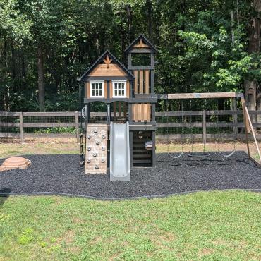 Black Rubber Mulch Playground