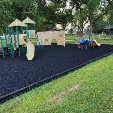 city park that has rubber mulch surfacing