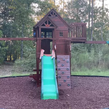 Red Rubber Mulch Home Playground