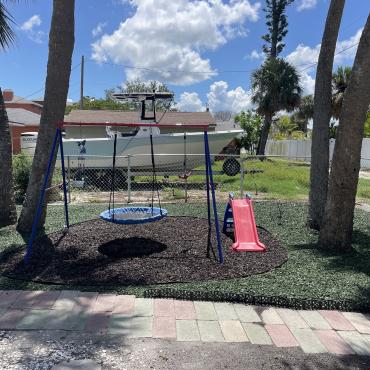 Green Rubber Mulch Landscaping