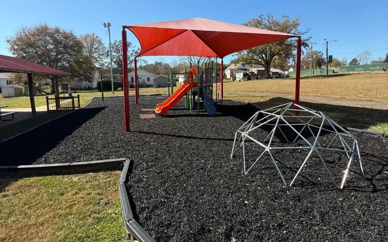 Municipal Playground with Rubber Mulch