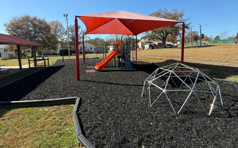 Municipal Playground with Rubber Mulch