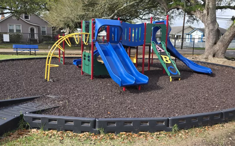School Playground with Rubber Mulch