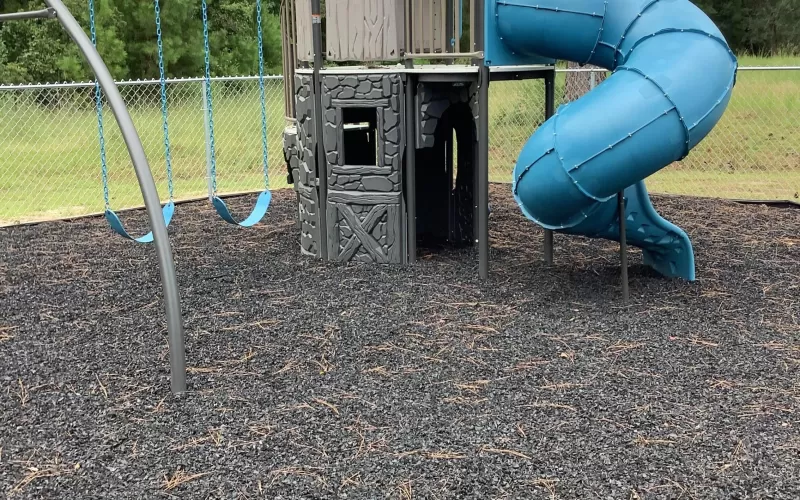Church Playground With Rubber Mulch