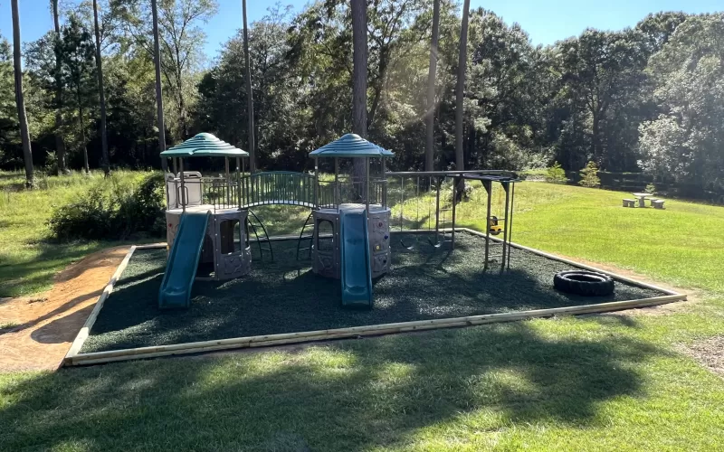 Playground with Green Rubber Mulch Base