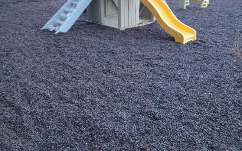 Church playground commercial rubber mulch project