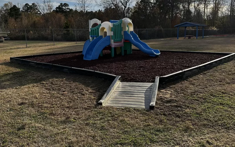 Brown Rubber Mulch Playground