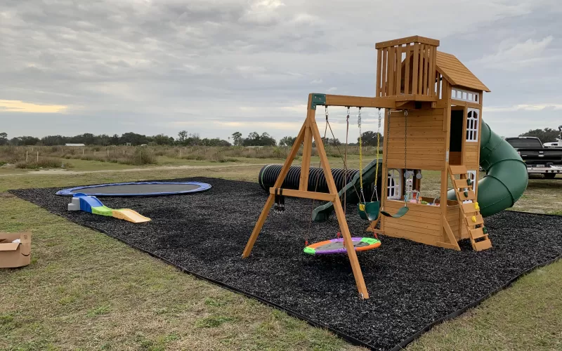 Natural Rubber Mulch Playground Ground Covering