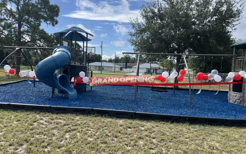 Blue Rubber Mulch Church Playground