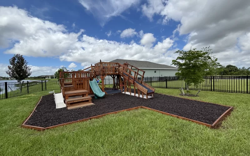 Custom Shaped Playground with Brown Rubber Mulch