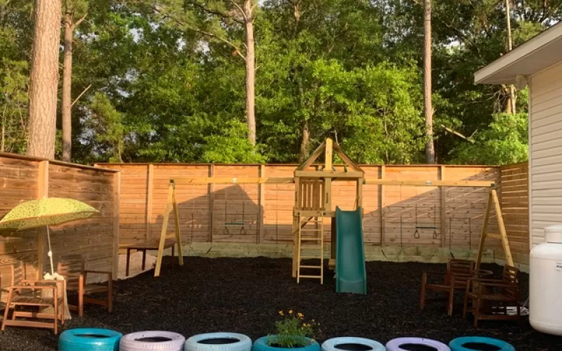 Rubber Mulch Play Area for School