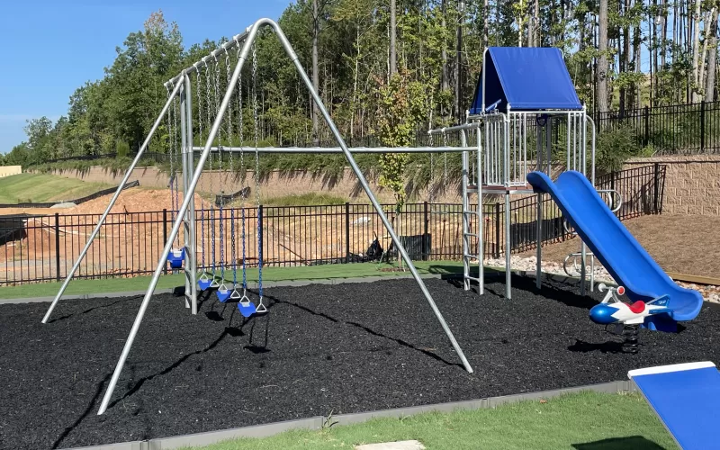 Black Rubber Mulch Playground